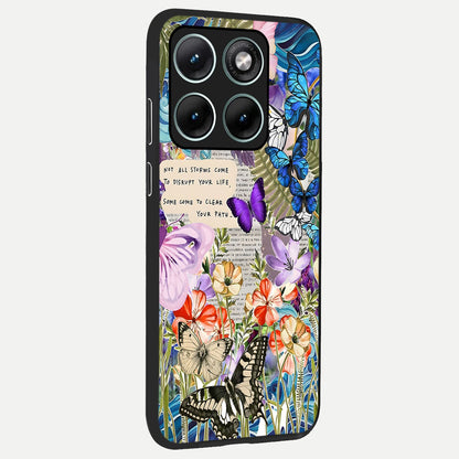  Storm Path Bloom back cover For Moto Edge 70 Fusion slim fit glass case with vibrant aesthetic design