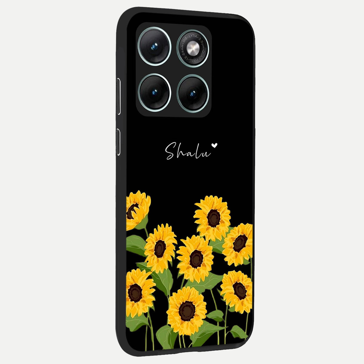  Sunflower Sky Bloom back cover For Moto Edge 70 Fusion slim fit glass case with vibrant aesthetic design
