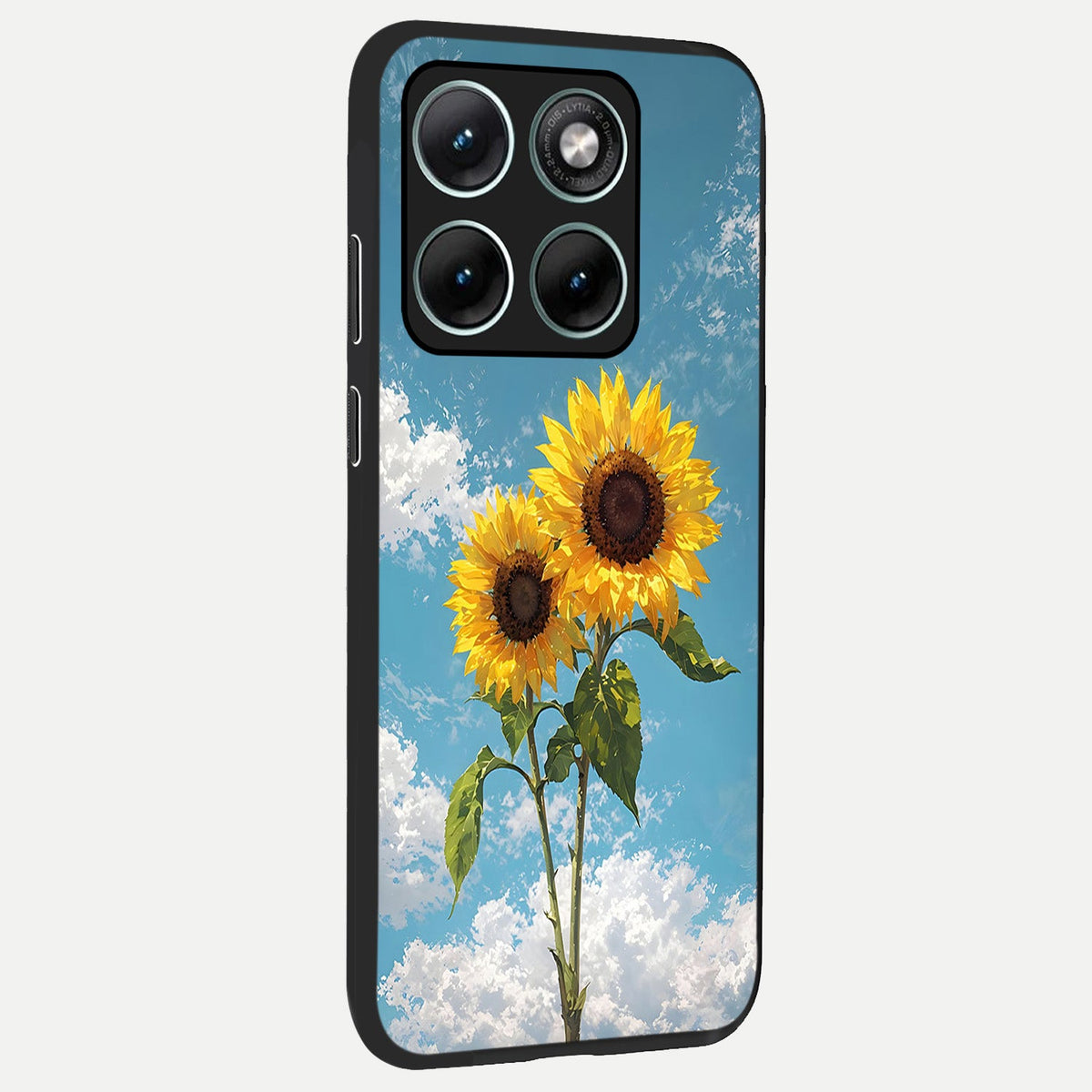  Sunlit Daisy Glow back cover For Moto Edge 70 Fusion slim fit glass case with vibrant aesthetic design