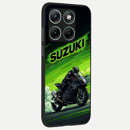  Suzuki Speed Beast back cover For Moto Edge 70 Fusion slim fit glass case with vibrant aesthetic design
