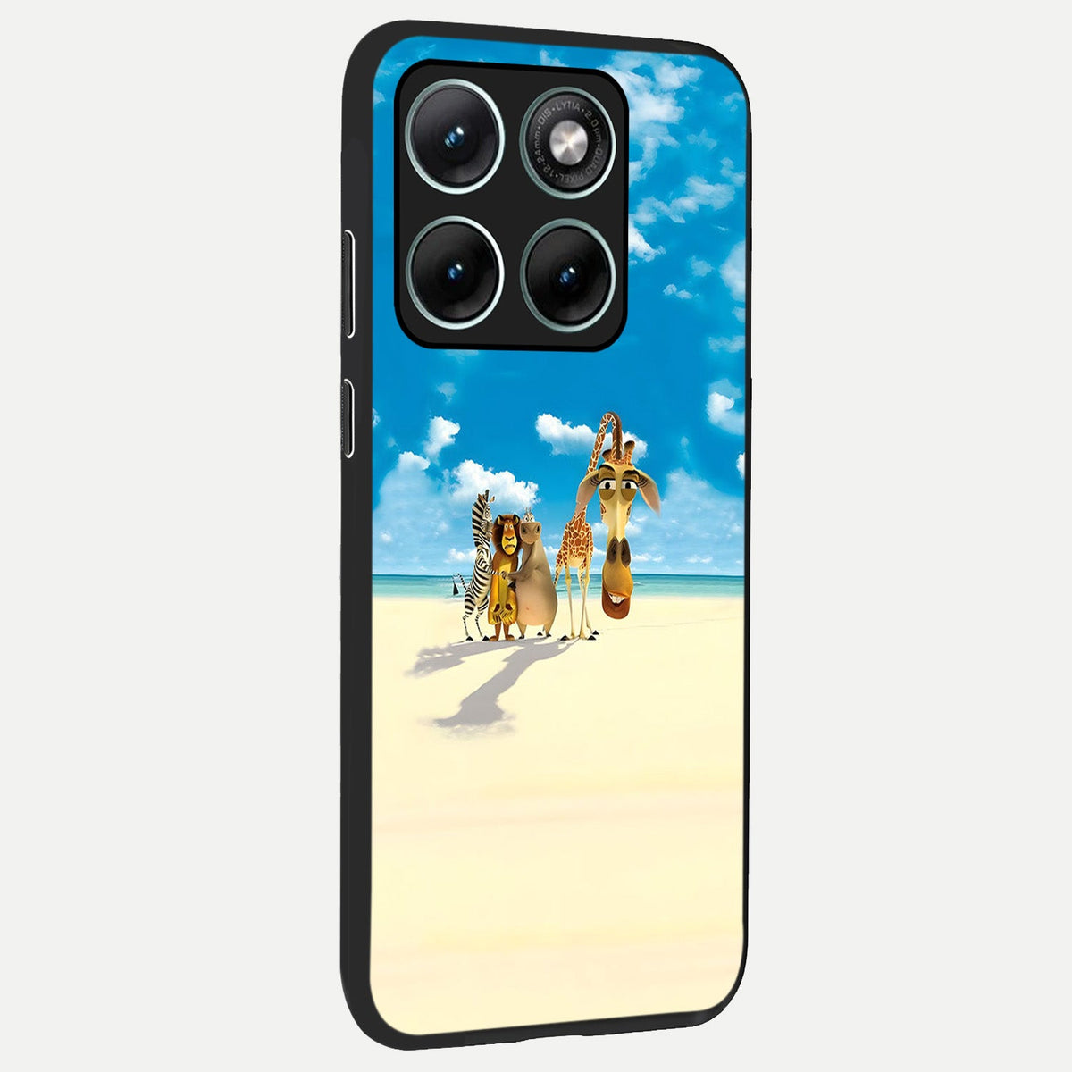  Tropical Fun Squad back cover For Moto Edge 70 Fusion slim fit glass case with vibrant aesthetic design
