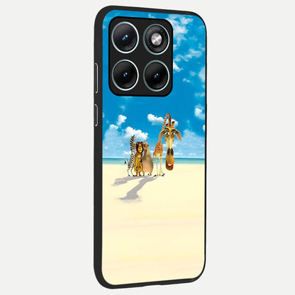  Tropical Fun Squad back cover For Moto Edge 70 Fusion slim fit glass case with vibrant aesthetic design