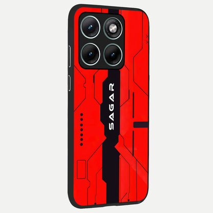  Voltage Rise CYBERPUNK Custom Name back cover For Moto Edge 70 Fusion slim fit personalized glass case with bold cyberpunk design