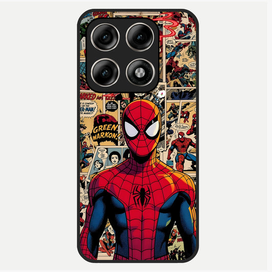  Aesthetic Spider Glass Case For Moto Edge 70 Pro back cover – full design glossy printed glass finish