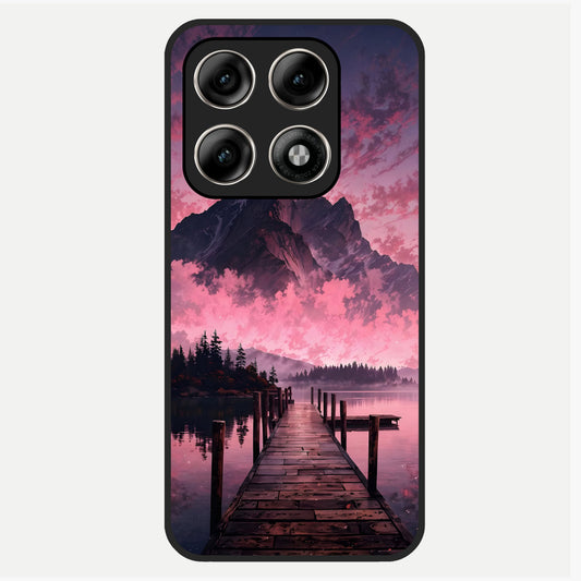  Beautiful Mountain View Glass Case For Moto Edge 70 Pro back cover – full design glossy printed glass finish