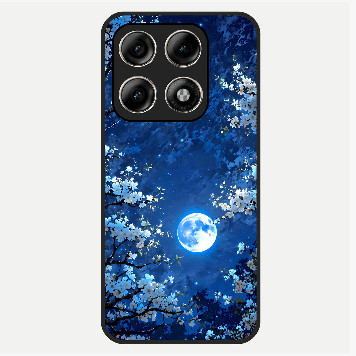  Blossom Moonlight Sky Glass Case For Moto Edge 70 Pro back cover – full design glossy printed glass finish
