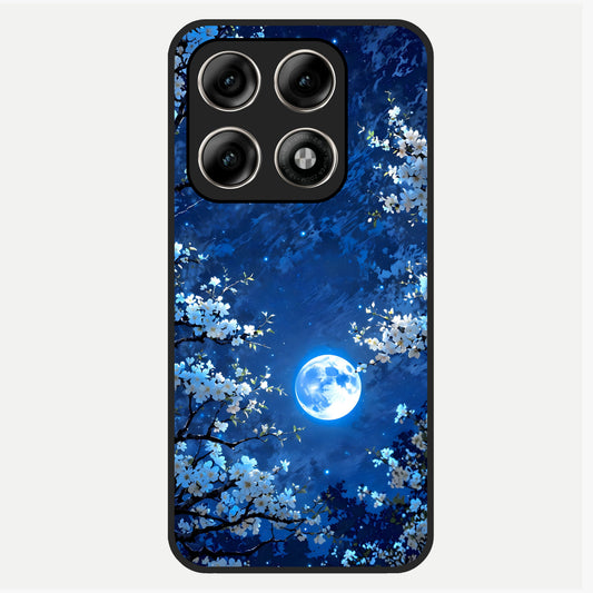  Blossom Moonlight Sky Glass Case For Moto Edge 70 Pro back cover – full design glossy printed glass finish