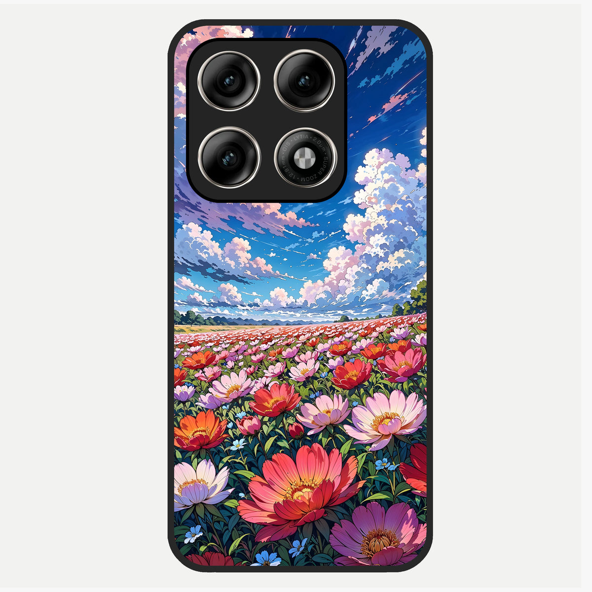  Blossom Sky Field Glass Case For Moto Edge 70 Pro back cover – full design glossy printed glass finish