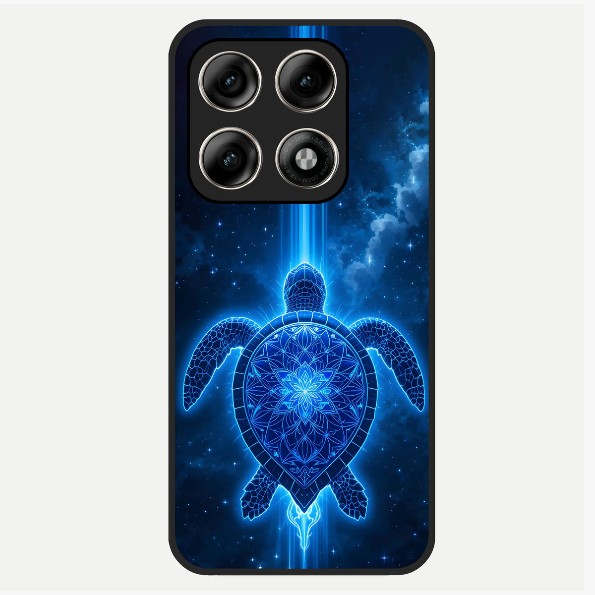 Blue Galaxy Turtle Glass Case For Moto Edge 70 Pro back cover – full design glossy printed glass finish