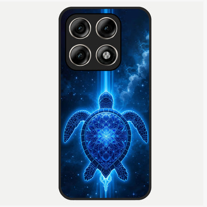  Blue Galaxy Turtle Glass Case For Moto Edge 70 Pro back cover – full design glossy printed glass finish
