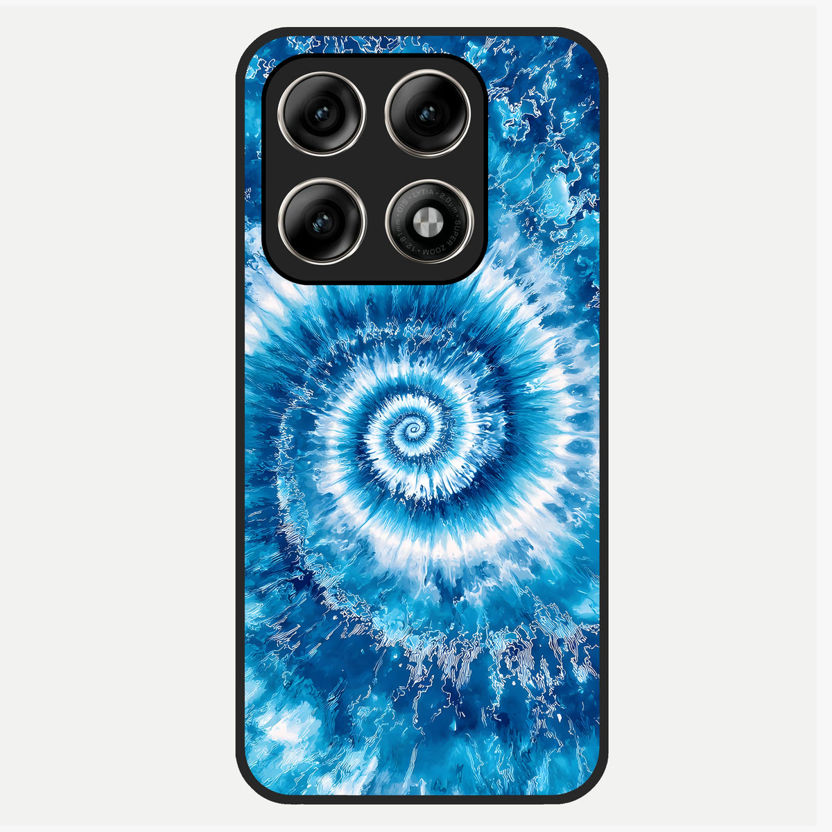  Blue Galaxy Wave Glass Case For Moto Edge 70 Pro back cover – full design glossy printed glass finish