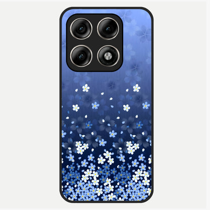  Blue Starry Glass Case For Moto Edge 70 Pro back cover – full design glossy printed glass finish