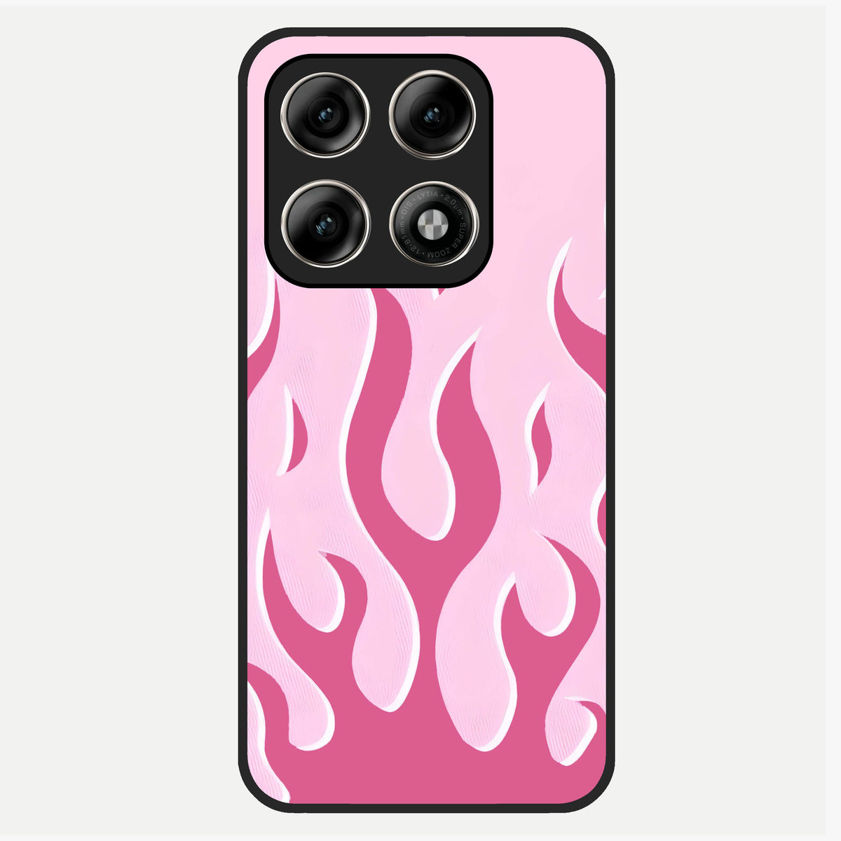  Blush Flame Energy Glass Case For Moto Edge 70 Pro back cover – full design glossy printed glass finish