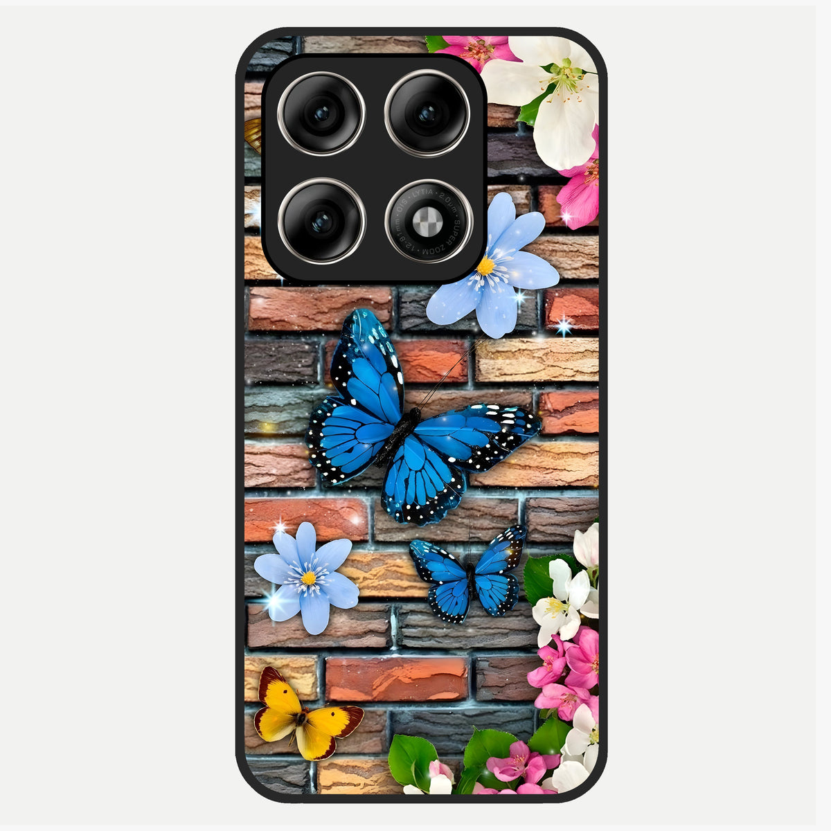  Brick Bloom Flight Glass Case For Moto Edge 70 Pro back cover – full design glossy printed glass finish