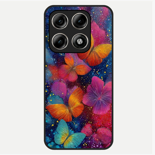  Butterfly Dream Mist Glass Case For Moto Edge 70 Pro back cover – full design glossy printed glass finish