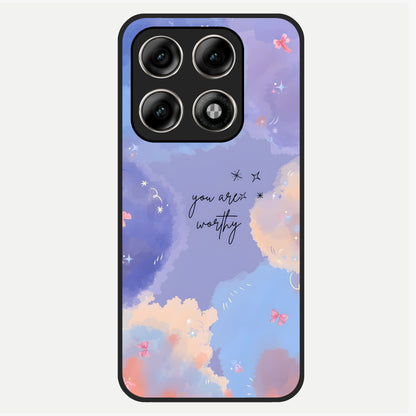  Celestial Cloud Magic Glass Case For Moto Edge 70 Pro back cover – full design glossy printed glass finish