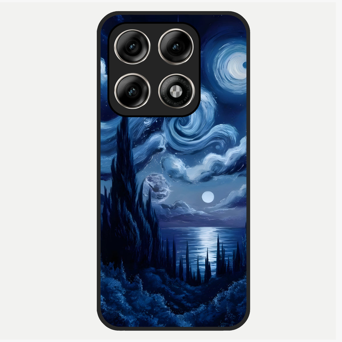  Celestial Dream Van Gogh Glass Case For Moto Edge 70 Pro back cover – full design glossy printed glass finish