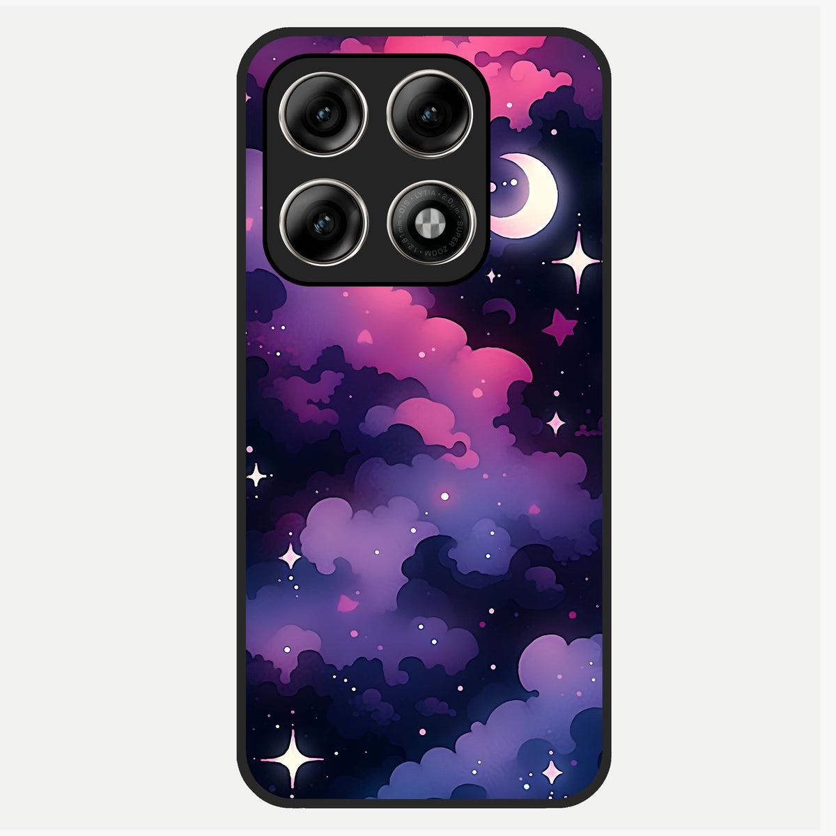  Celestial Moon Magic Glass Case For Moto Edge 70 Pro back cover – full design glossy printed glass finish