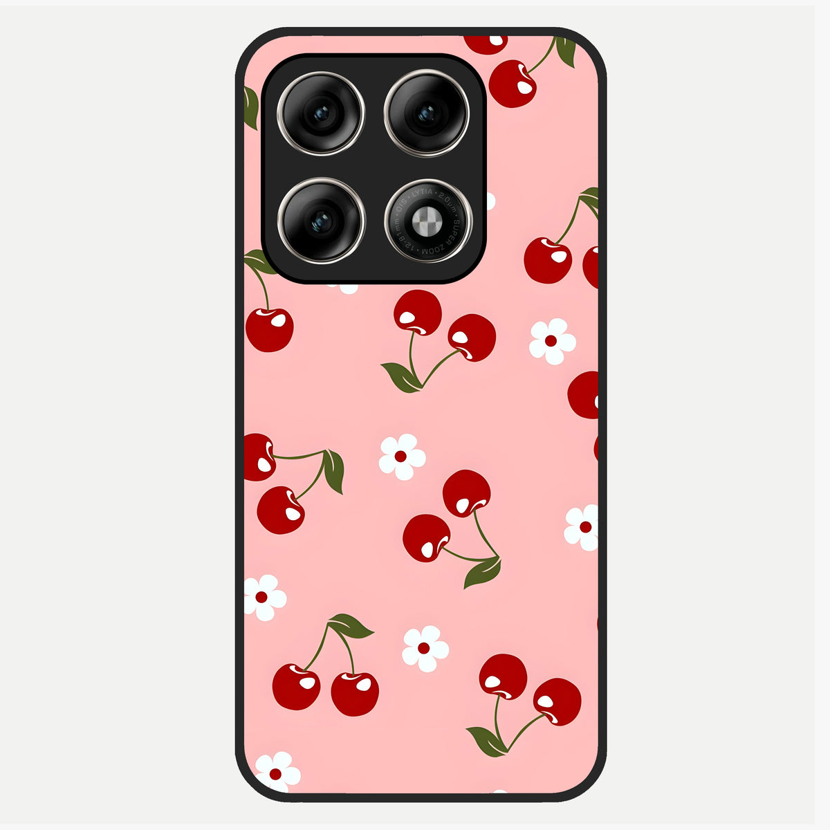  Cherry Love Mood Glass Case For Moto Edge 70 Pro back cover – full design glossy printed glass finish