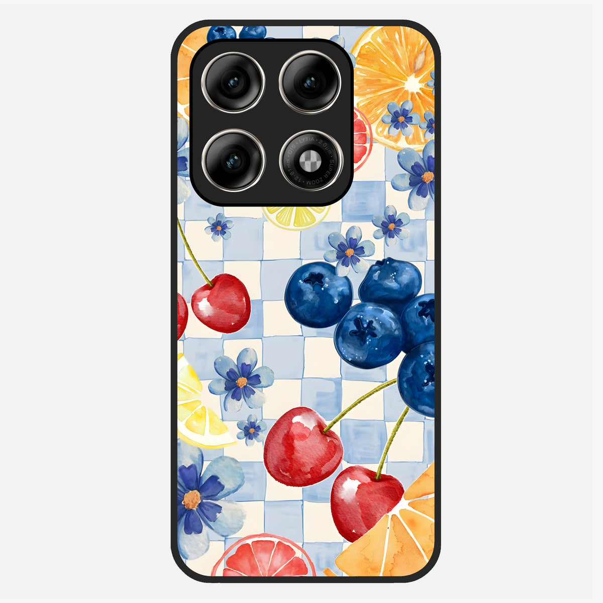  Citrus Bloom Joy Glass Case For Moto Edge 70 Pro back cover – full design glossy printed glass finish