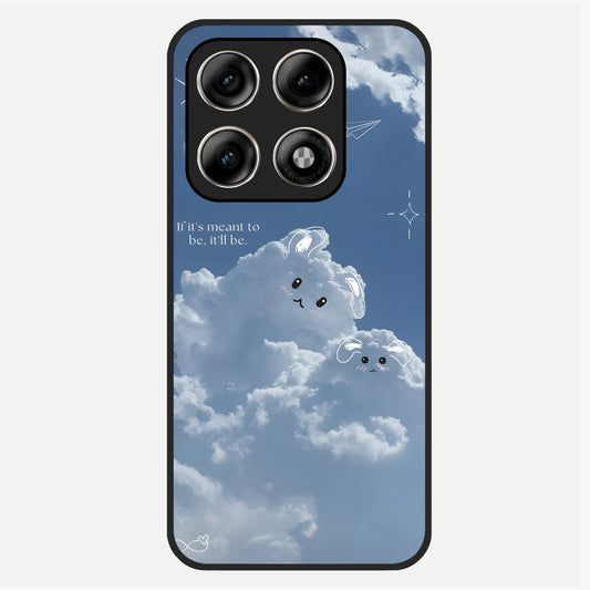  Cloud Bunny Dreams Glass Case For Moto Edge 70 Pro back cover – full design glossy printed glass finish
