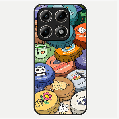  Coins Patterns Glass Case For Moto Edge 70 Pro back cover – full design glossy printed glass finish