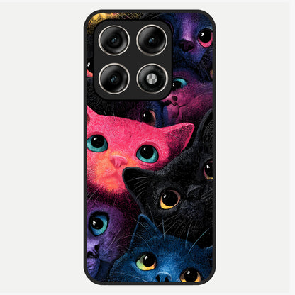  Cosmic Cats Dreams Glass Case For Moto Edge 70 Pro back cover – full design glossy printed glass finish
