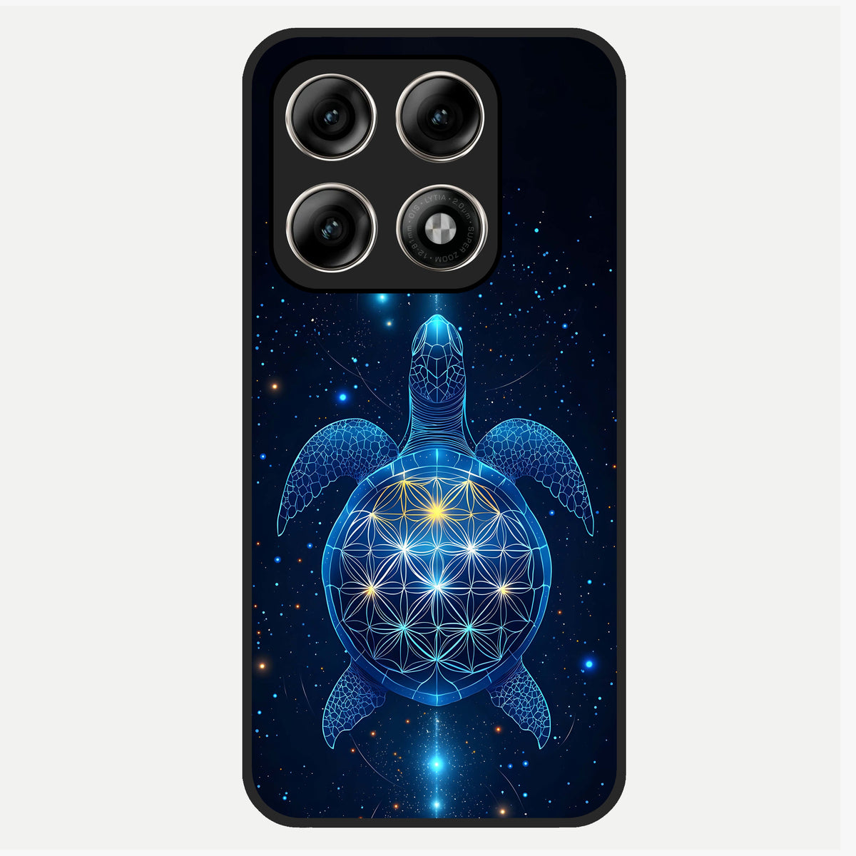  Crimson Blue Turtle Glass Case For Moto Edge 70 Pro back cover – full design glossy printed glass finish