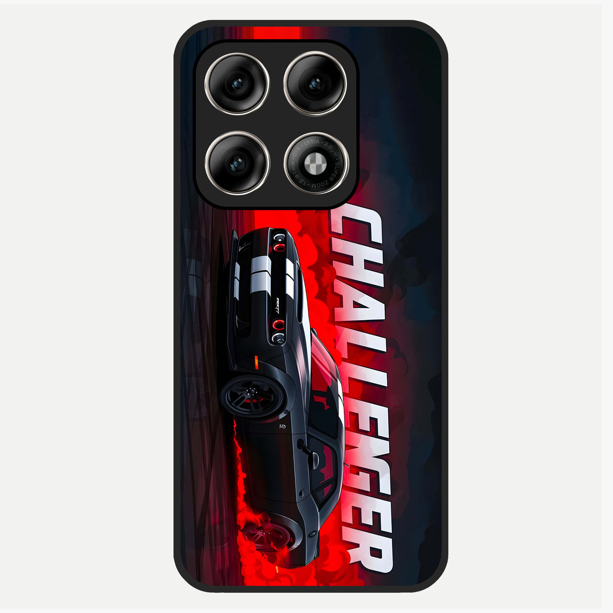  Crimson Challenger Fury Glass Case For Moto Edge 70 Pro back cover – full design glossy printed glass finish