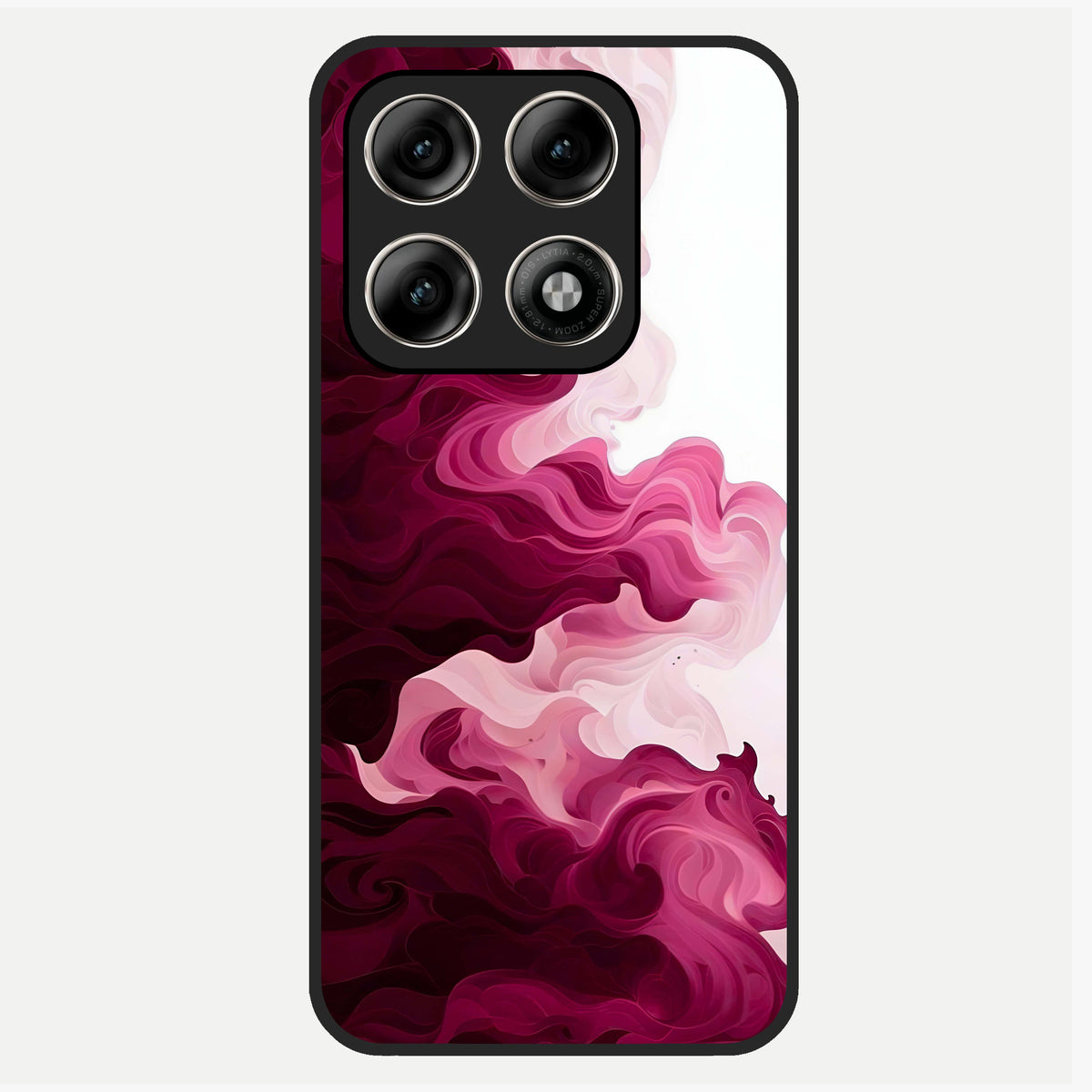  Crimson Wave Flow Glass Case For Moto Edge 70 Pro back cover – full design glossy printed glass finish