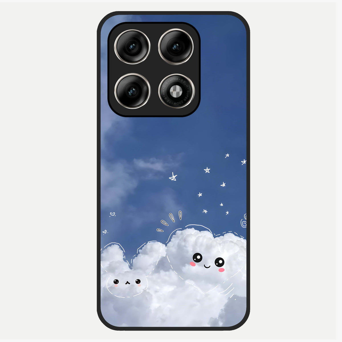  Cute Blossom Cloud Glass Case For Moto Edge 70 Pro back cover – full design glossy printed glass finish