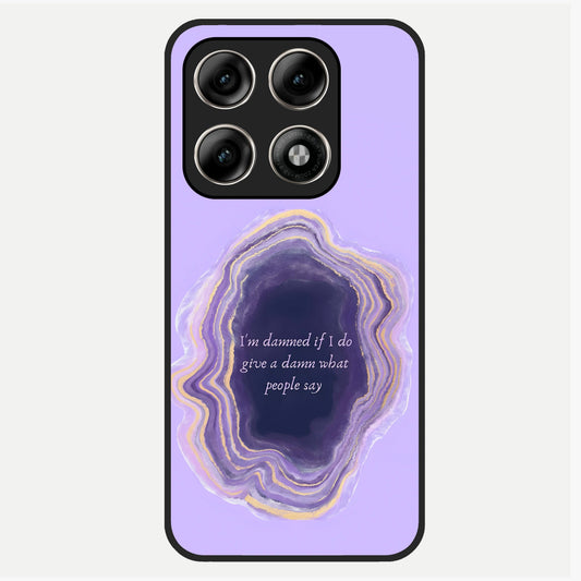  Damned People Quote Glass Case For Moto Edge 70 Pro back cover – full design glossy printed glass finish