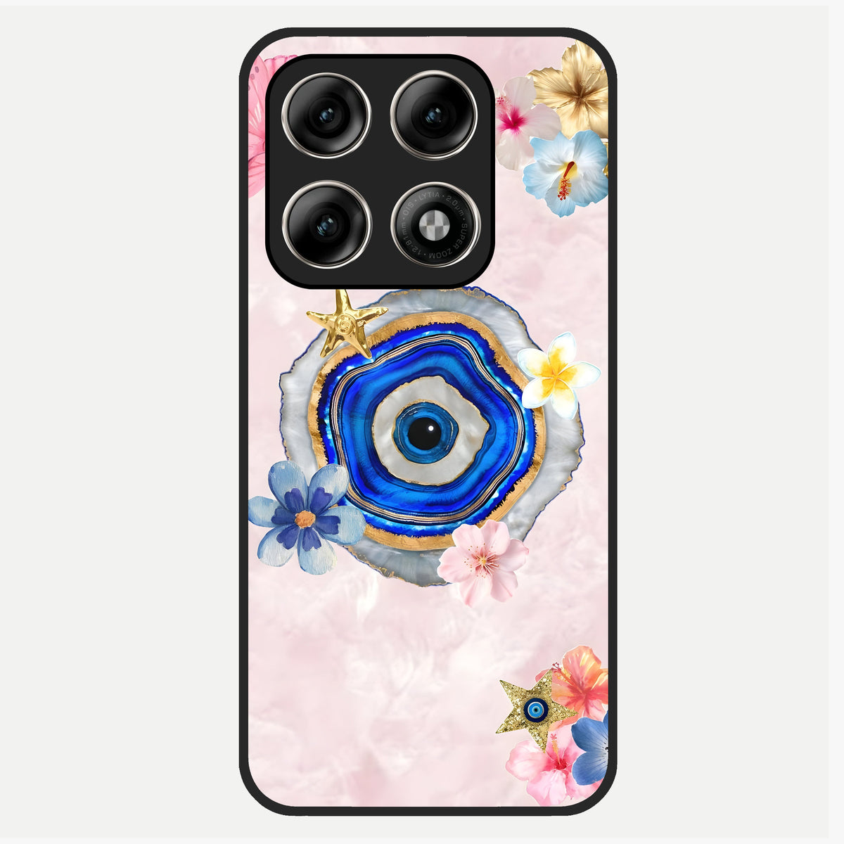 Divine Aura Bloom Glass Case For Moto Edge 70 Pro back cover – full design glossy printed glass finish