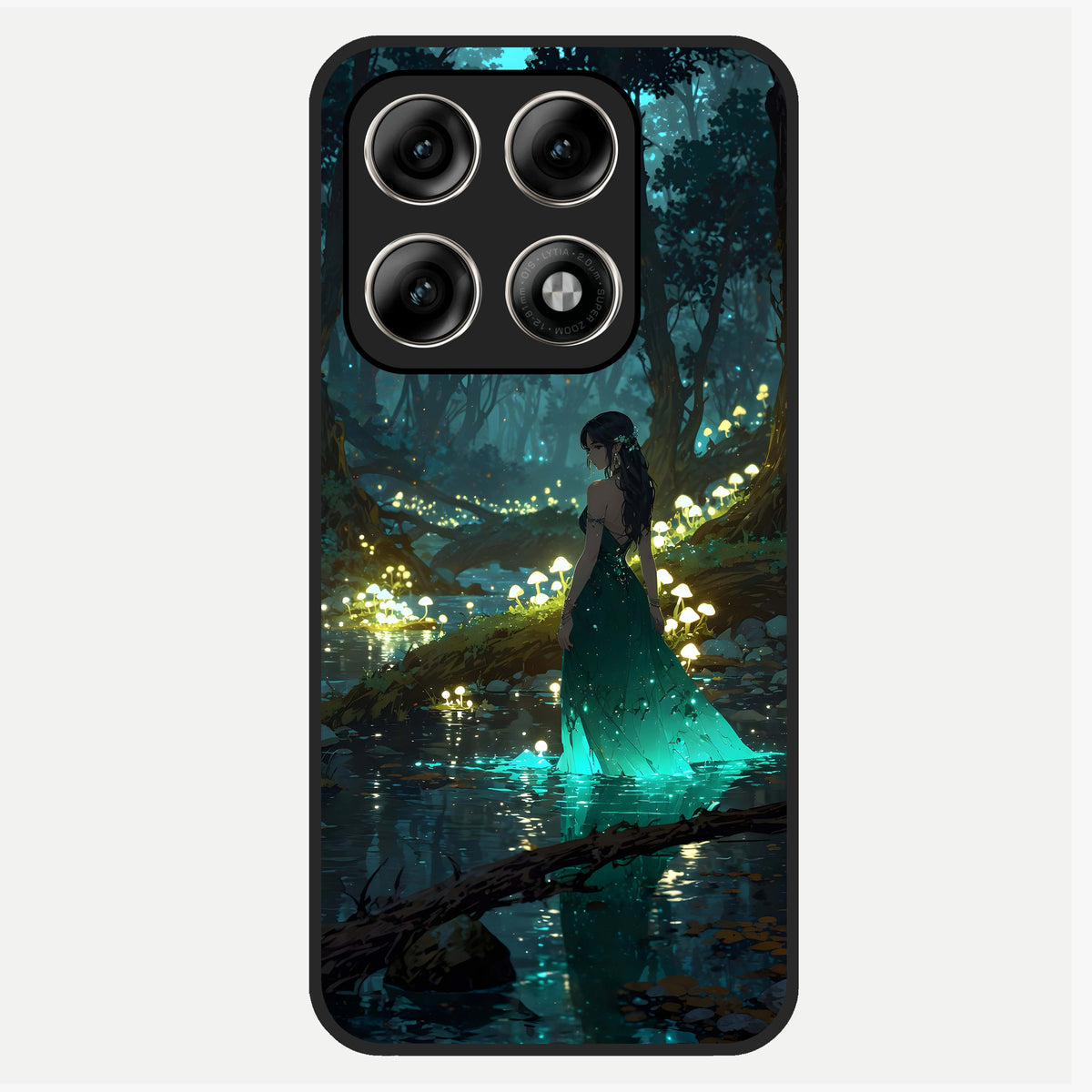  Enchanted Forest Glow Glass Case For Moto Edge 70 Pro back cover – full design glossy printed glass finish