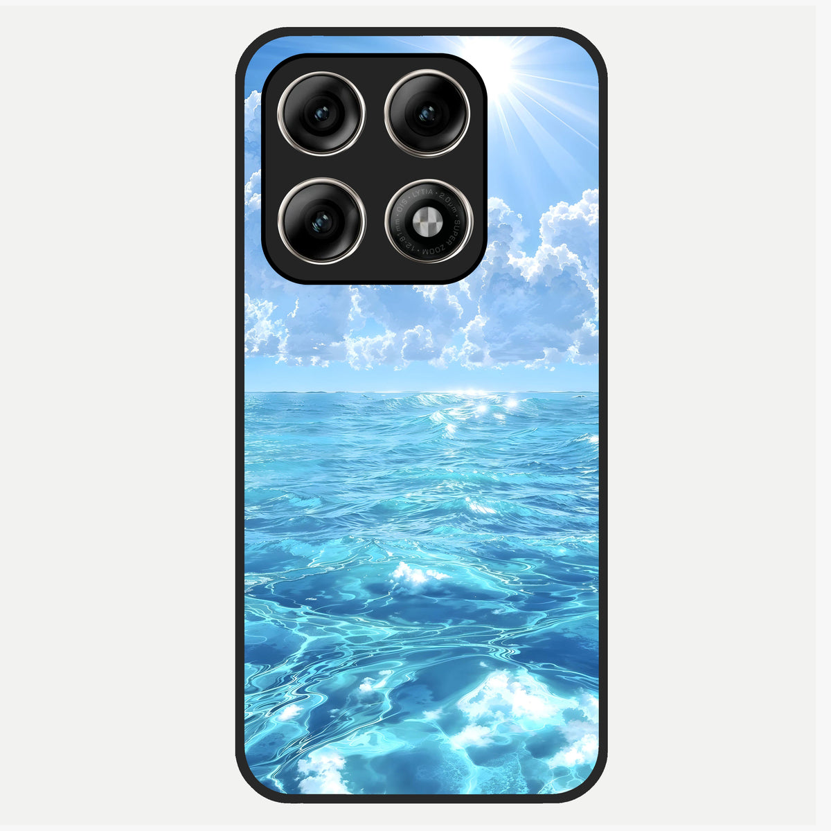  Endless Ocean Horizon Glass Case For Moto Edge 70 Pro back cover – full design glossy printed glass finish
