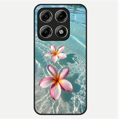  Floating Bloom Bliss Glass Case For Moto Edge 70 Pro back cover – full design glossy printed glass finish