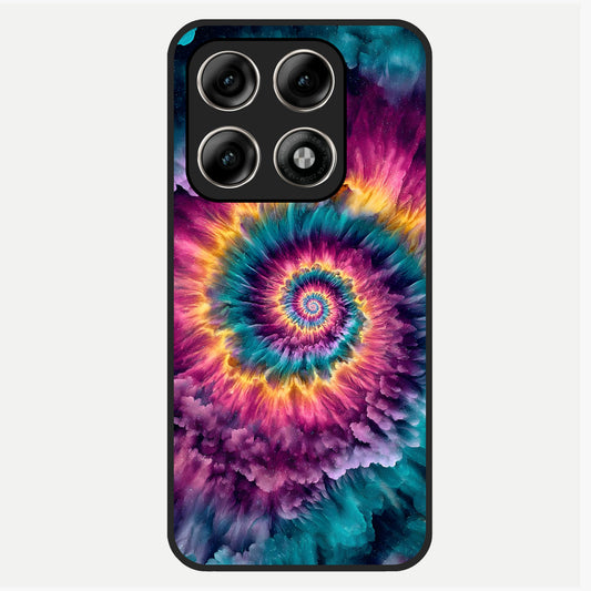  Galactic Spiral Burst Glass Case For Moto Edge 70 Pro back cover – full design glossy printed glass finish