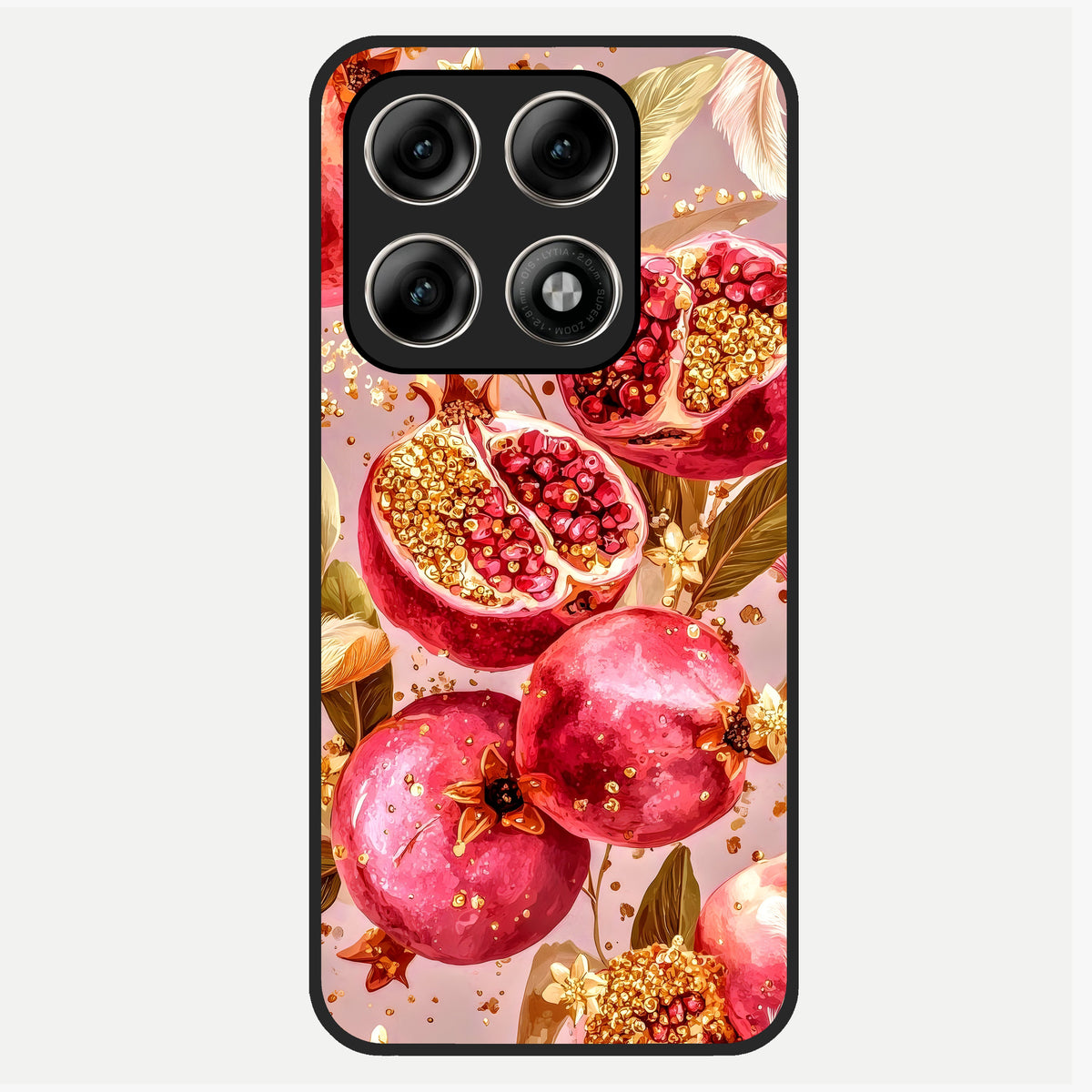  Golden Bloom Glow Glass Case For Moto Edge 70 Pro back cover – full design glossy printed glass finish