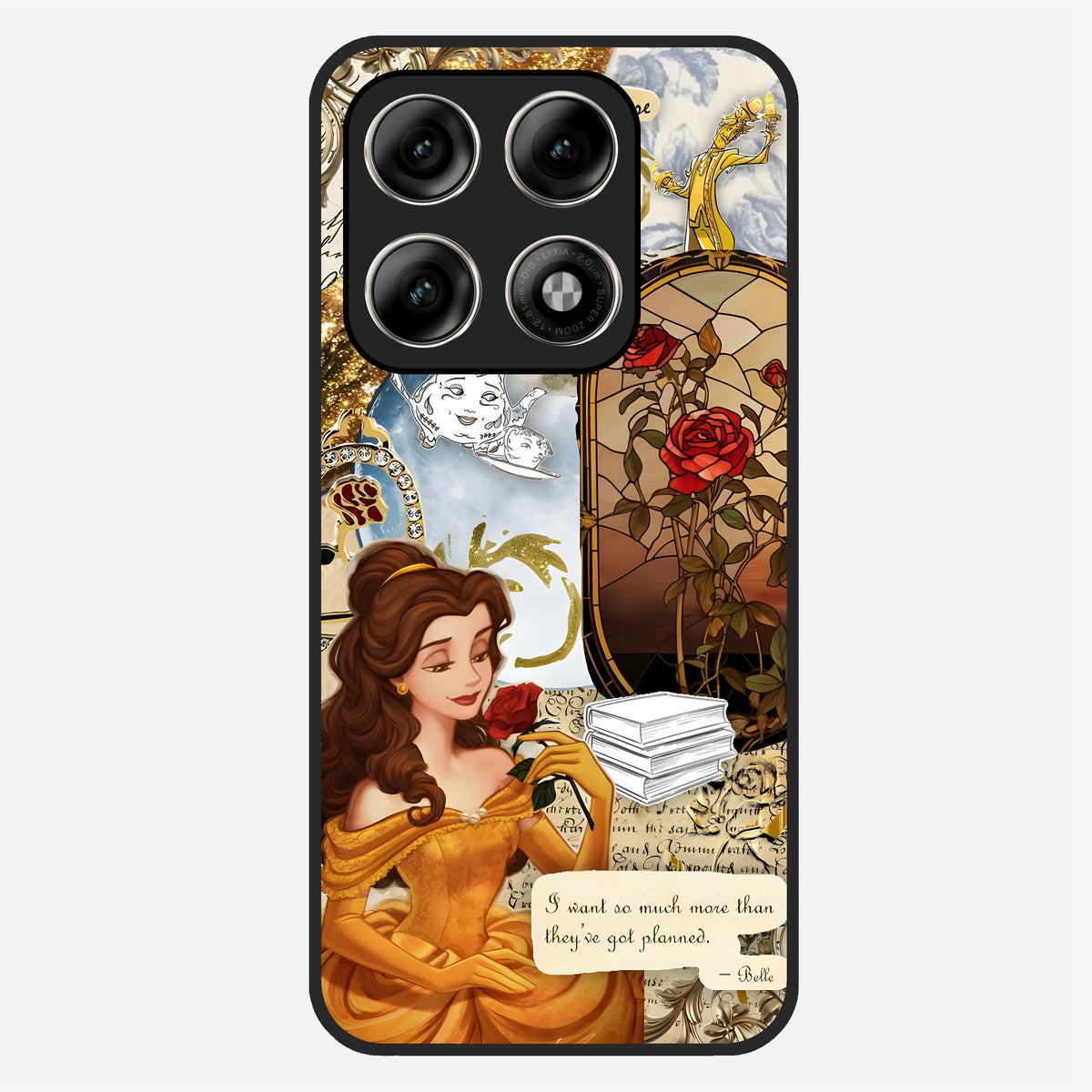  Golden Dream Belle Glass Case For Moto Edge 70 Pro back cover – full design glossy printed glass finish