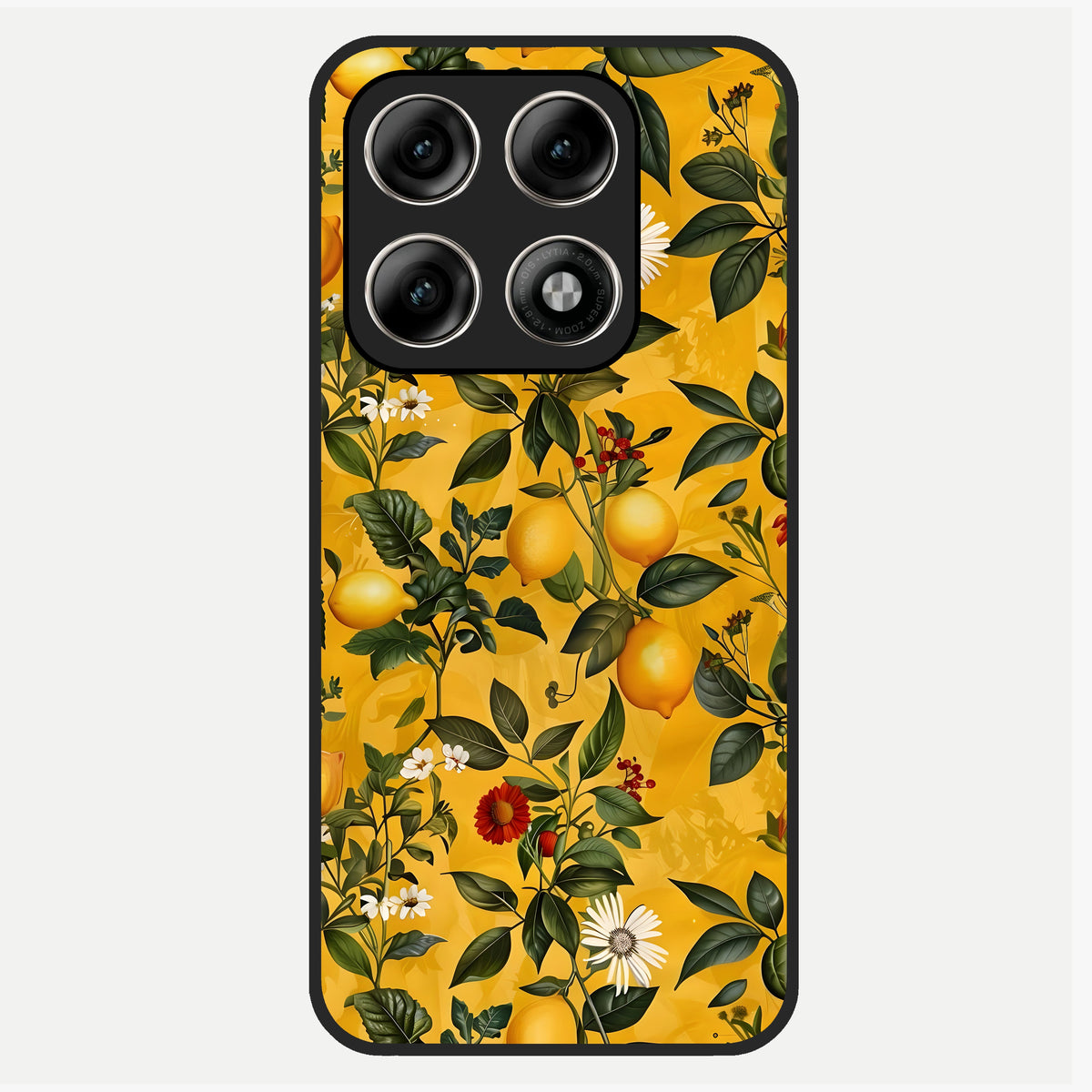  Golden Lemon Field Glass Case For Moto Edge 70 Pro back cover – full design glossy printed glass finish