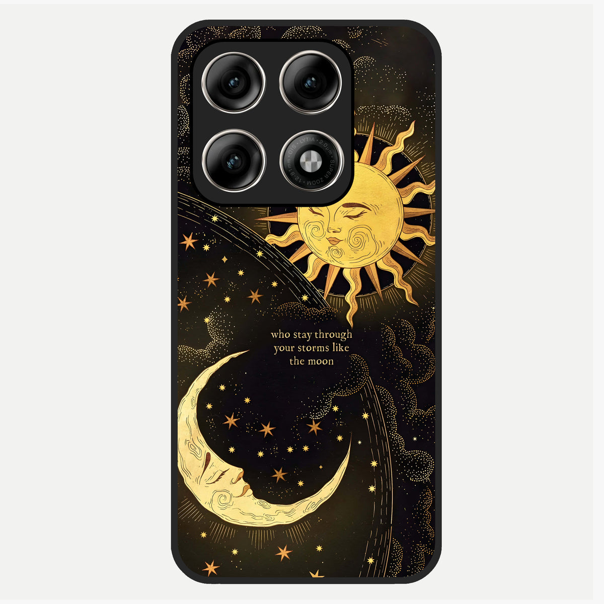  Golden Lunar Love Glass Case For Moto Edge 70 Pro back cover – full design glossy printed glass finish
