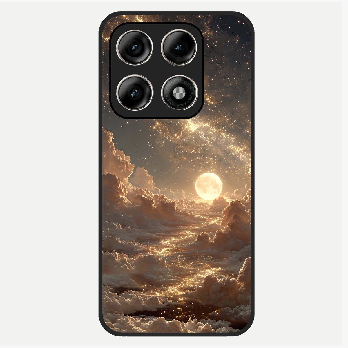  Golden Sky Dream Glass Case For Moto Edge 70 Pro back cover – full design glossy printed glass finish