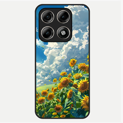  Golden Sun Glory Glass Case For Moto Edge 70 Pro back cover – full design glossy printed glass finish