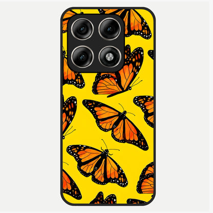  Golden Wing Flight Glass Case For Moto Edge 70 Pro back cover – full design glossy printed glass finish