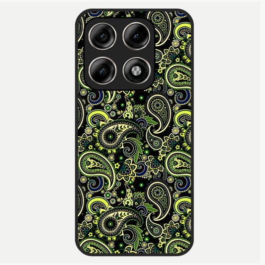  Green Lemon Glass Case For Moto Edge 70 Pro back cover – full design glossy printed glass finish