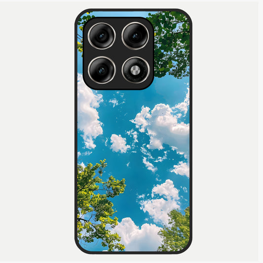  Green Moon Energy Glass Case For Moto Edge 70 Pro back cover – full design glossy printed glass finish