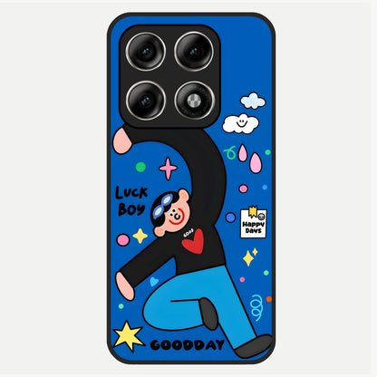  Happy Luck Vibe Glass Case For Moto Edge 70 Pro back cover – full design glossy printed glass finish