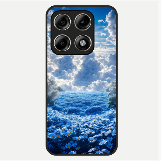  Heavenly Daisy Horizon Glass Case For Moto Edge 70 Pro back cover – full design glossy printed glass finish