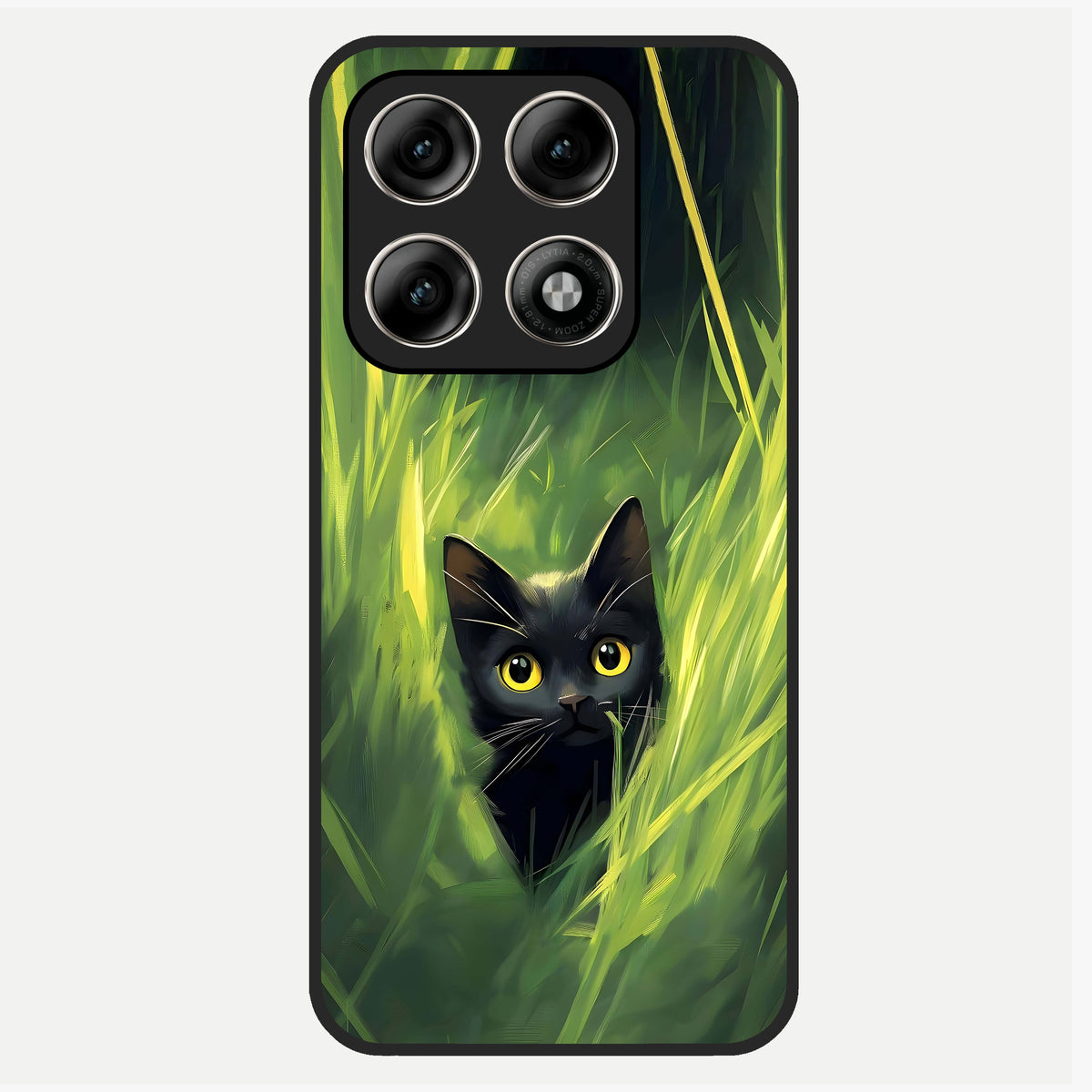  Hidden Cat Whisper Glass Case For Moto Edge 70 Pro back cover – full design glossy printed glass finish