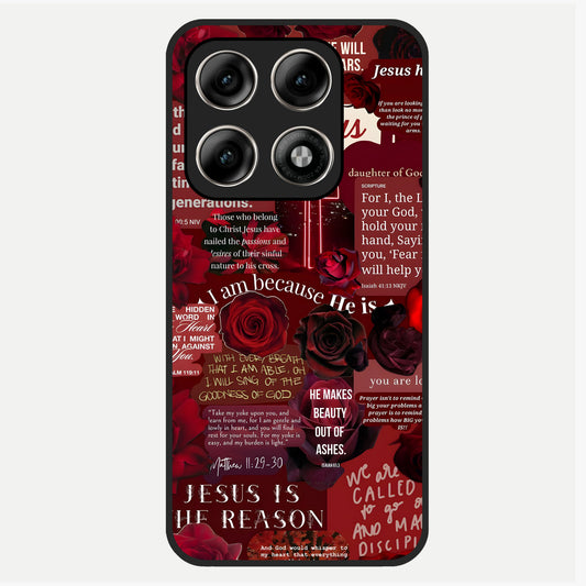  Jesus Love Heals Glass Case For Moto Edge 70 Pro back cover – full design glossy printed glass finish